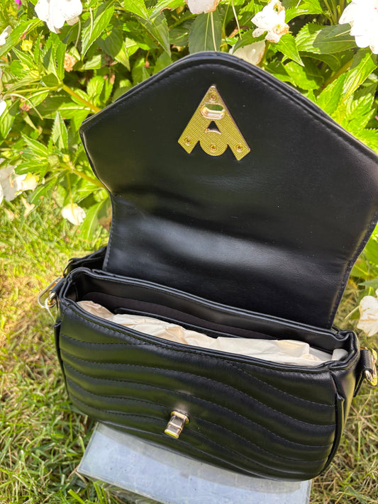 Valentino Orlandi Quilted Black Crossbody