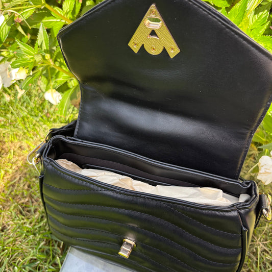 Valentino Orlandi Quilted Black Crossbody