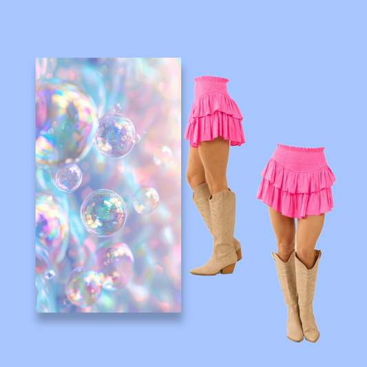 Fuchsia Ruffle Mini Skort - Mustard Seed