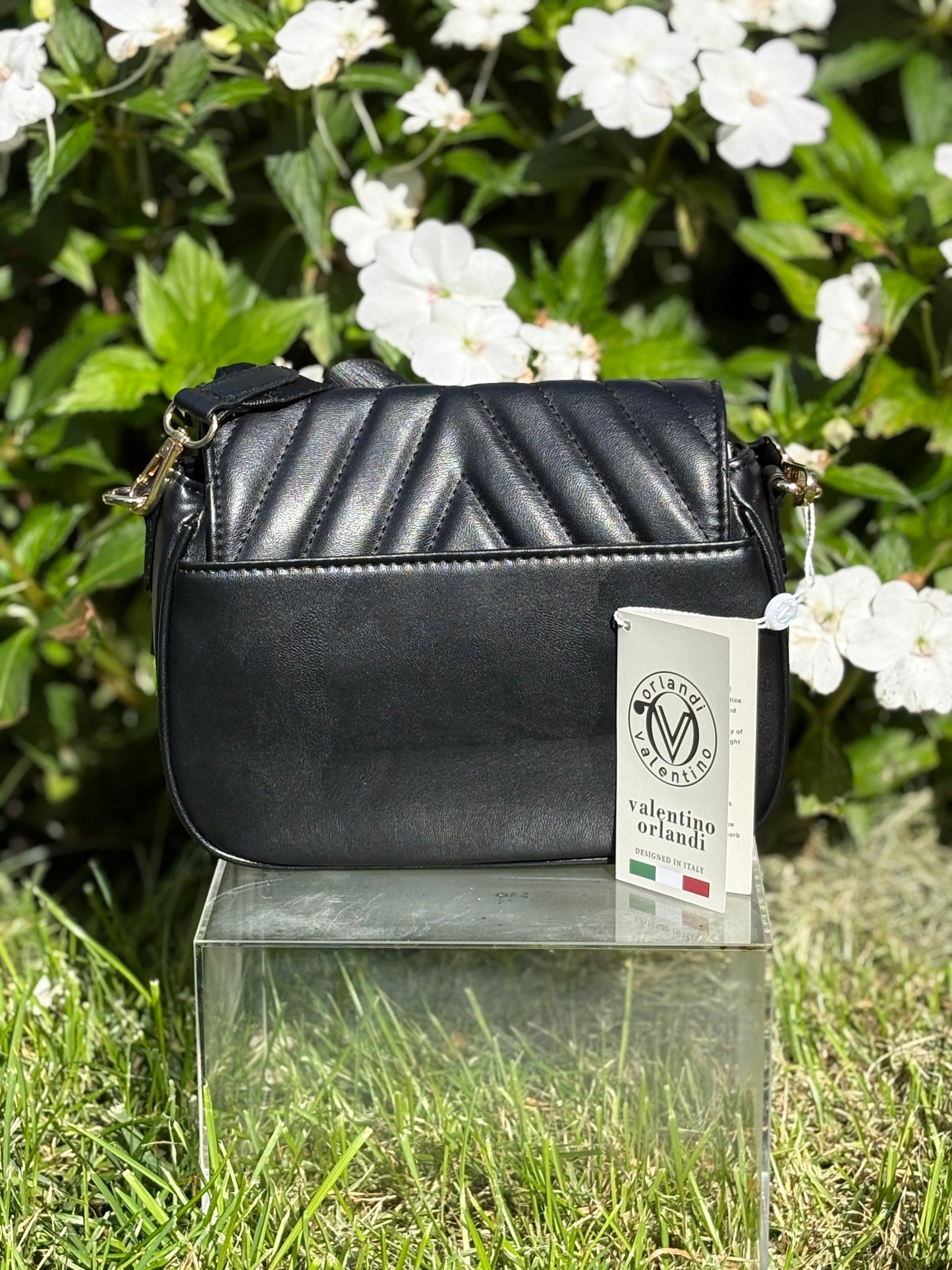 Valentino Orlandi Quilted Black Crossbody