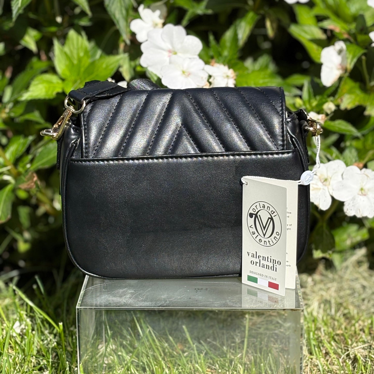 Valentino Orlandi Quilted Black Crossbody