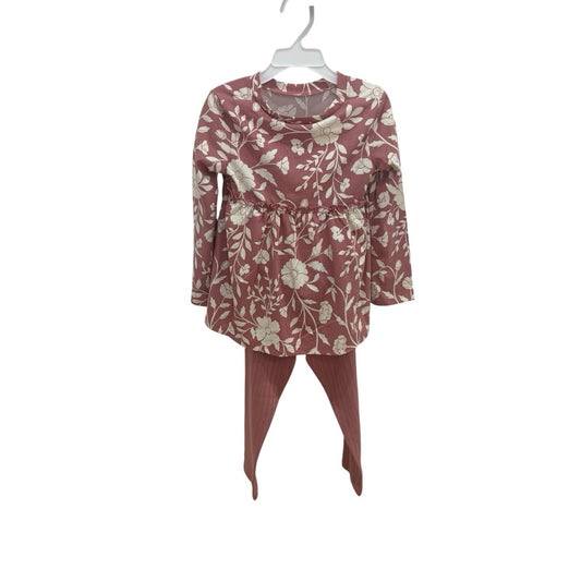 Member’s Mark Girls Sz 4T Pink Floral Top Leggings Set NWT
