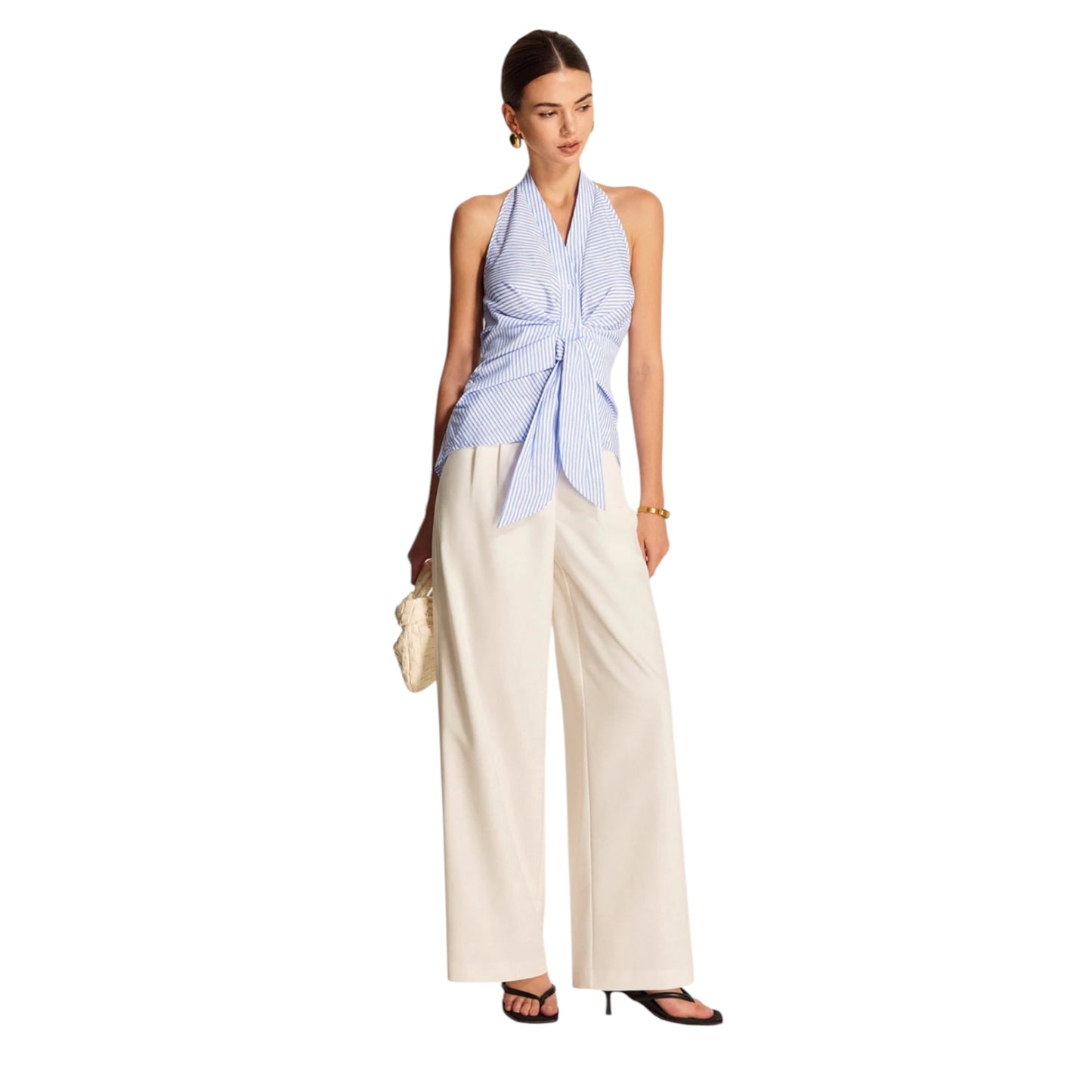 Striped Halter Top - Commense