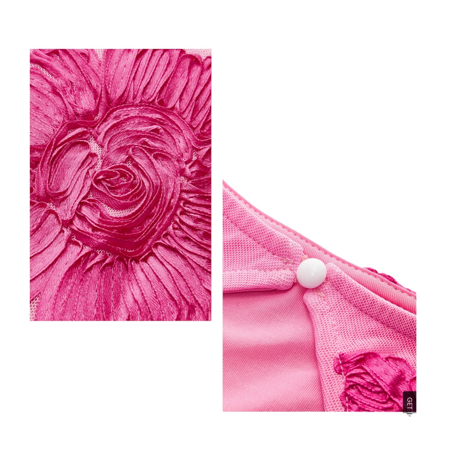 Romance Floral Backless Mesh Dress Commense