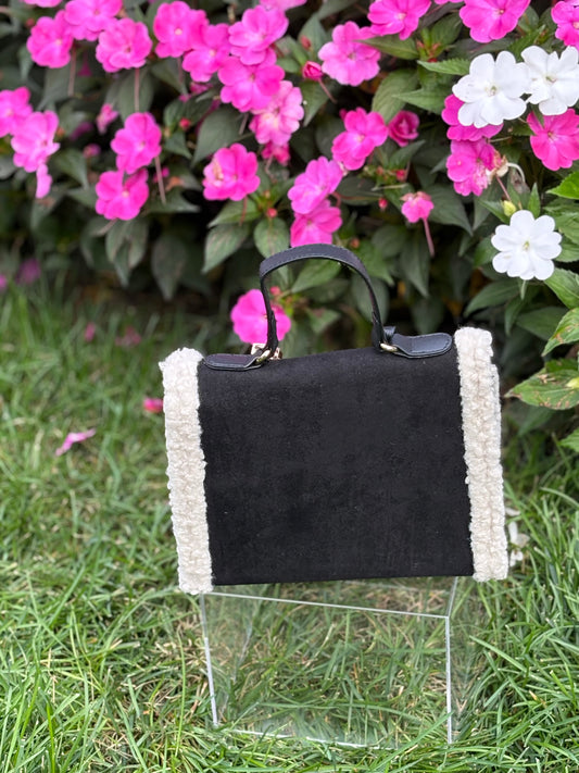 Badgeley Mitschka Fur Boarder Satchel Bag