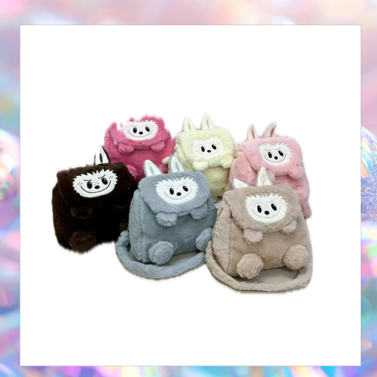 Labubu plush backpack crossbody bag