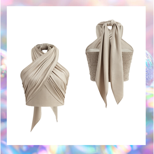 Cotton & Line Crisscross Halter Tank Top - Commense