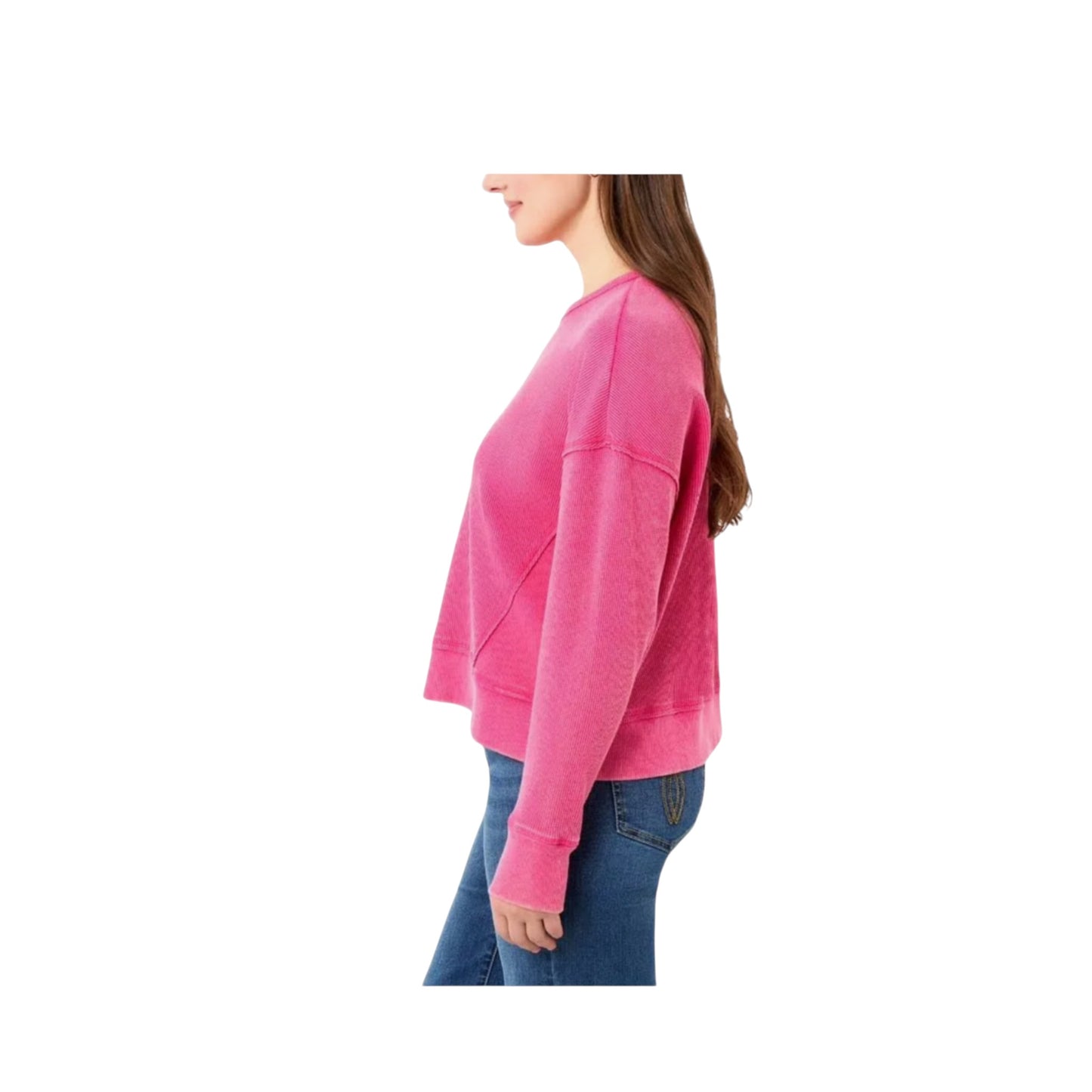 Seven 7 Waffle Crewneck Long Sleeve