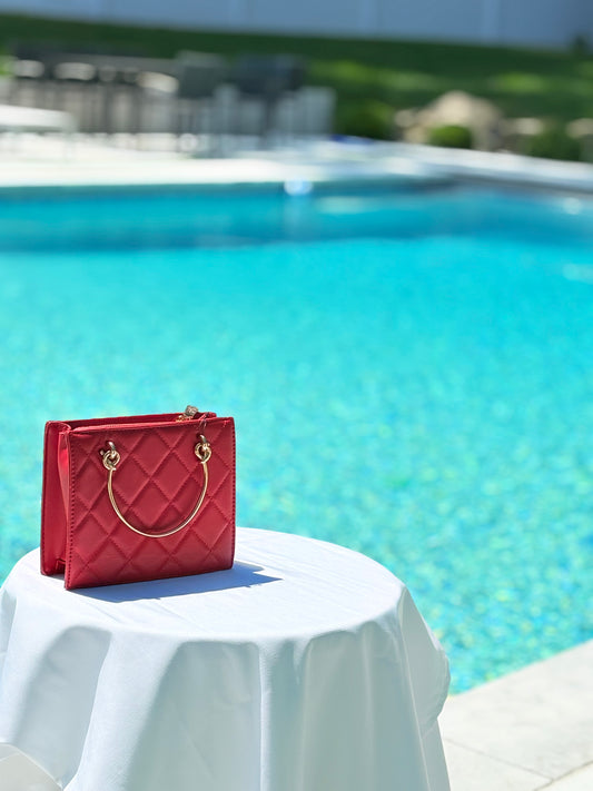 Badgley Mischka Mini Quilted Tote