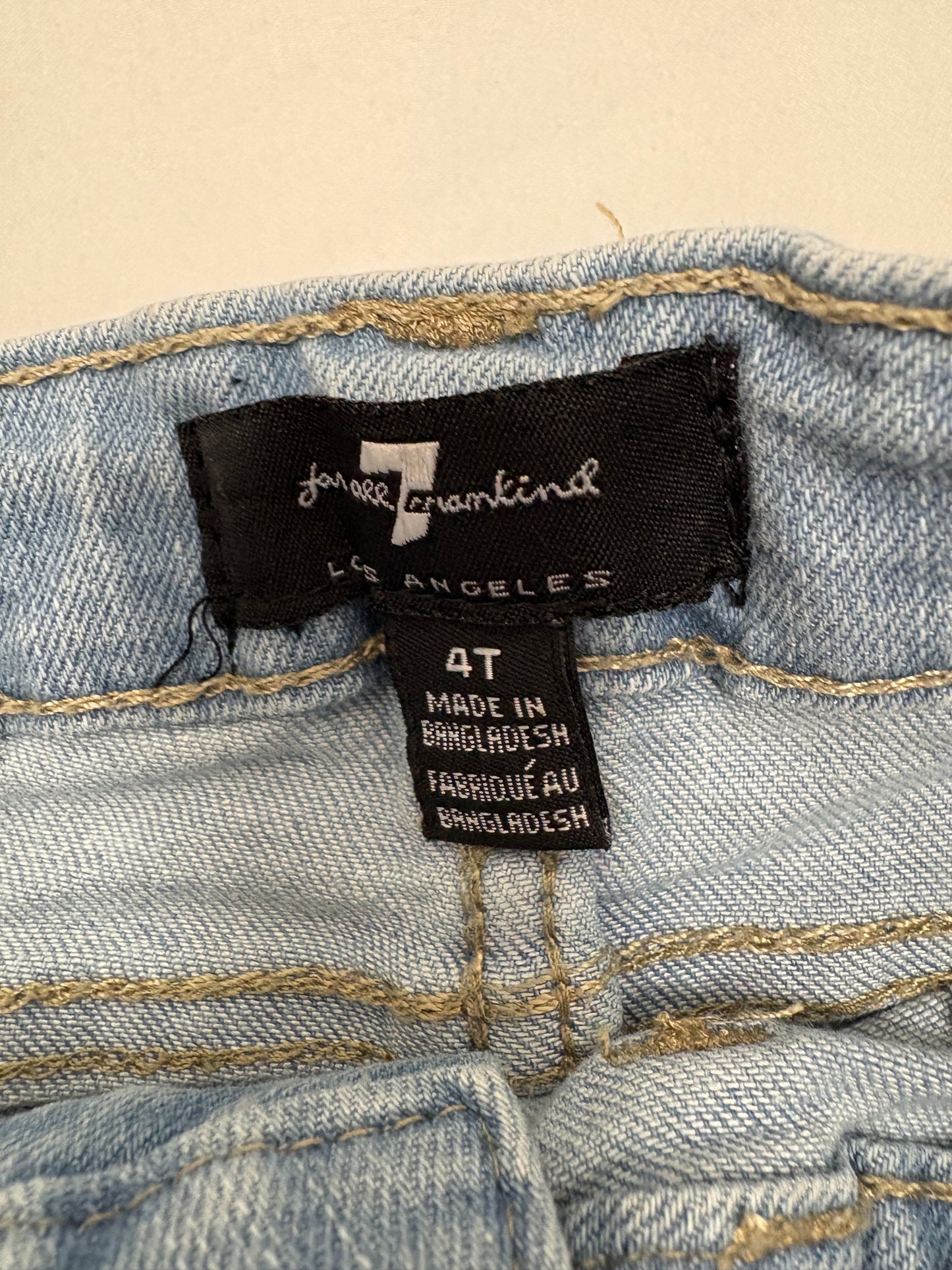 Girls’ 7 for all mankind Jean shorts size 4 Preloved