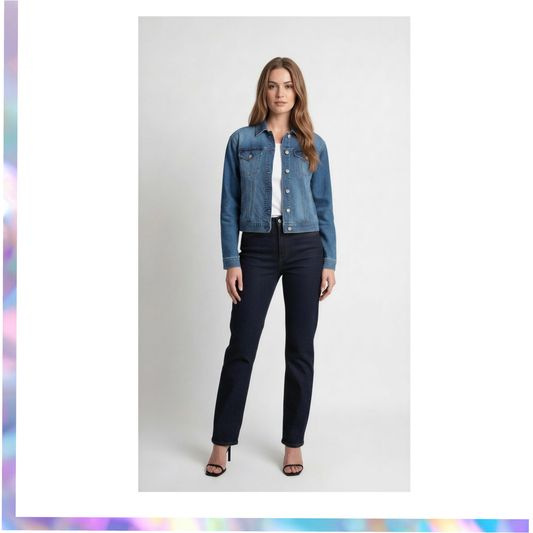 Seven7 - Women’s Classic Light Blue Denim Jacket