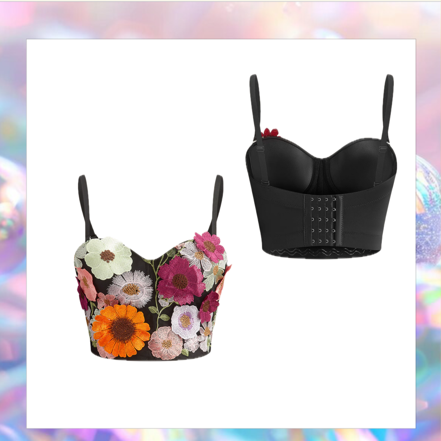 3D Flower Corset Top - Commense
