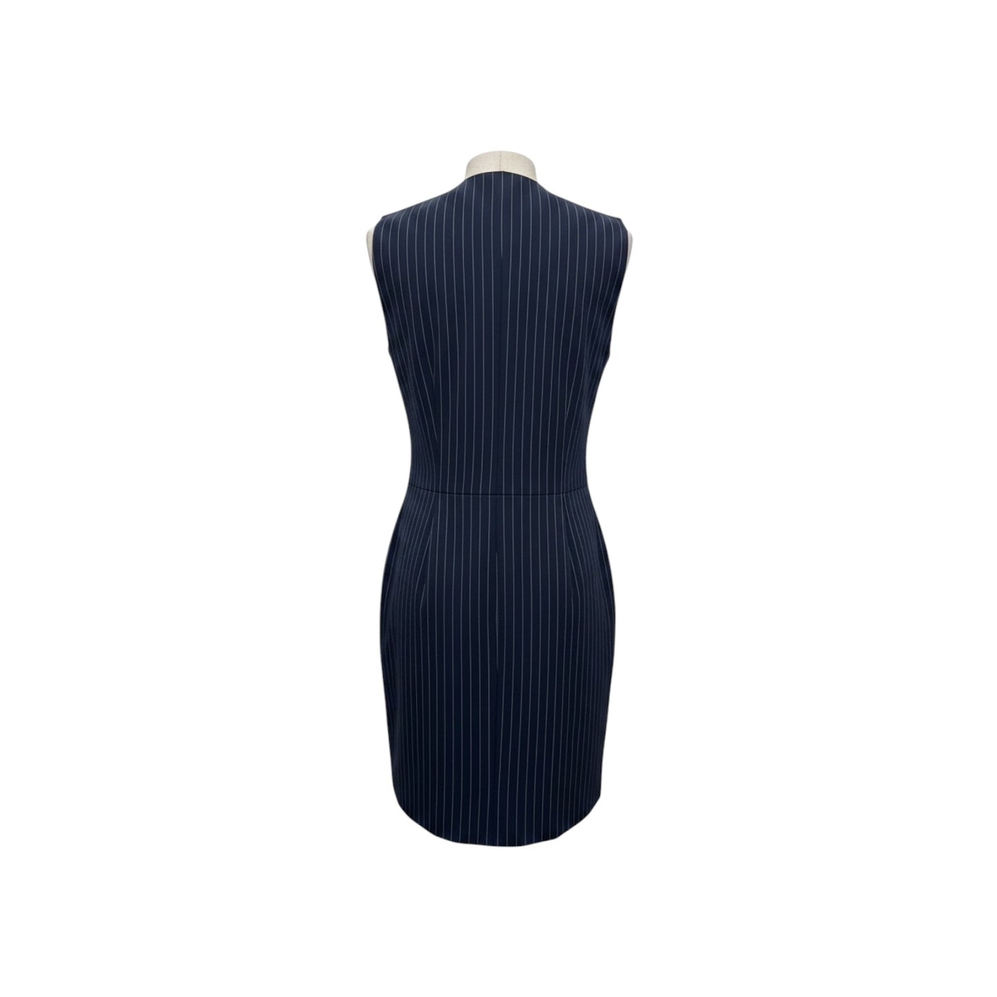 Steve Madden Navy Pinstripe Button-Front Shift Dress – NWT, Size S