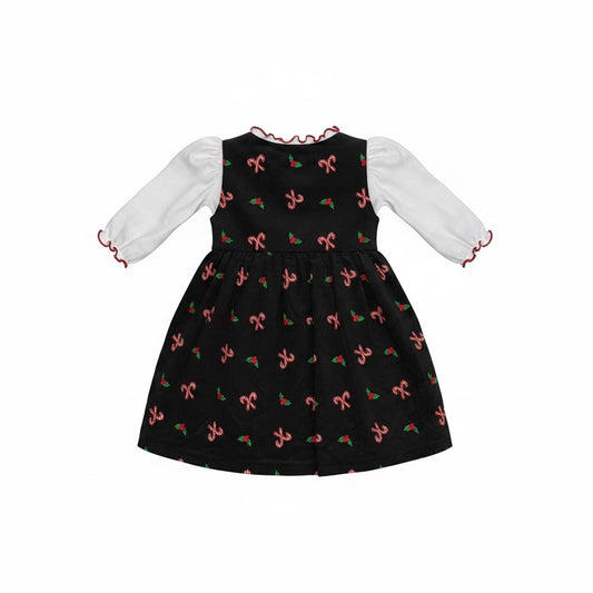 Blueberi Boulevard 2-Piece Holiday Set Candy Cane Holly Dress NWT