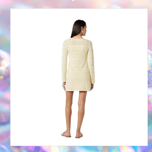 The Drop Women's Laney Crochet Micro Mini Dress