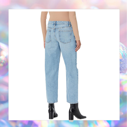 Luca High-Rise Distressed Loose Straight-Fit