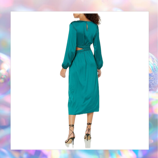 Long Sleeve Cut Out Midi Dress