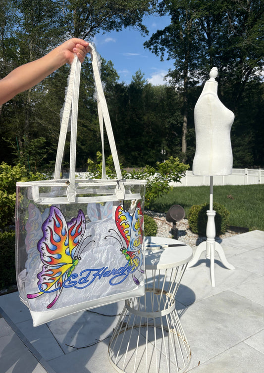 Ed Hardy Butterfly Beach Bag