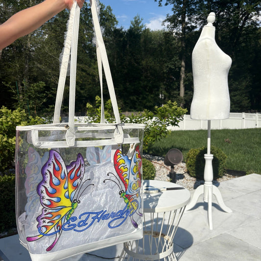 Ed Hardy Butterfly Beach Bag