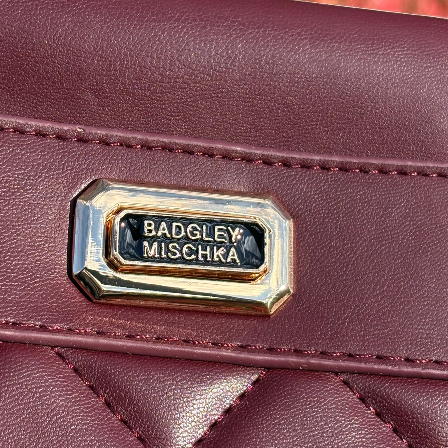 Badgley Mischka Vegan Leather Quilted Tote