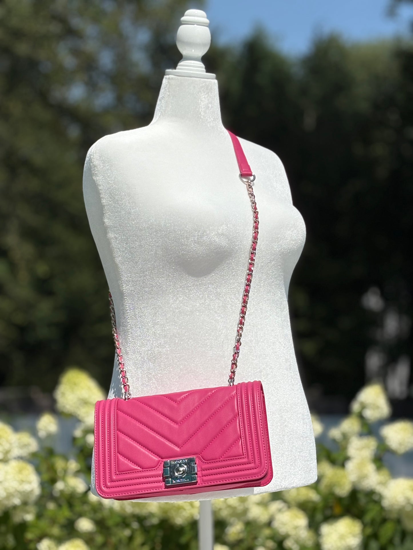 Badgley Mischka Pink Quilted