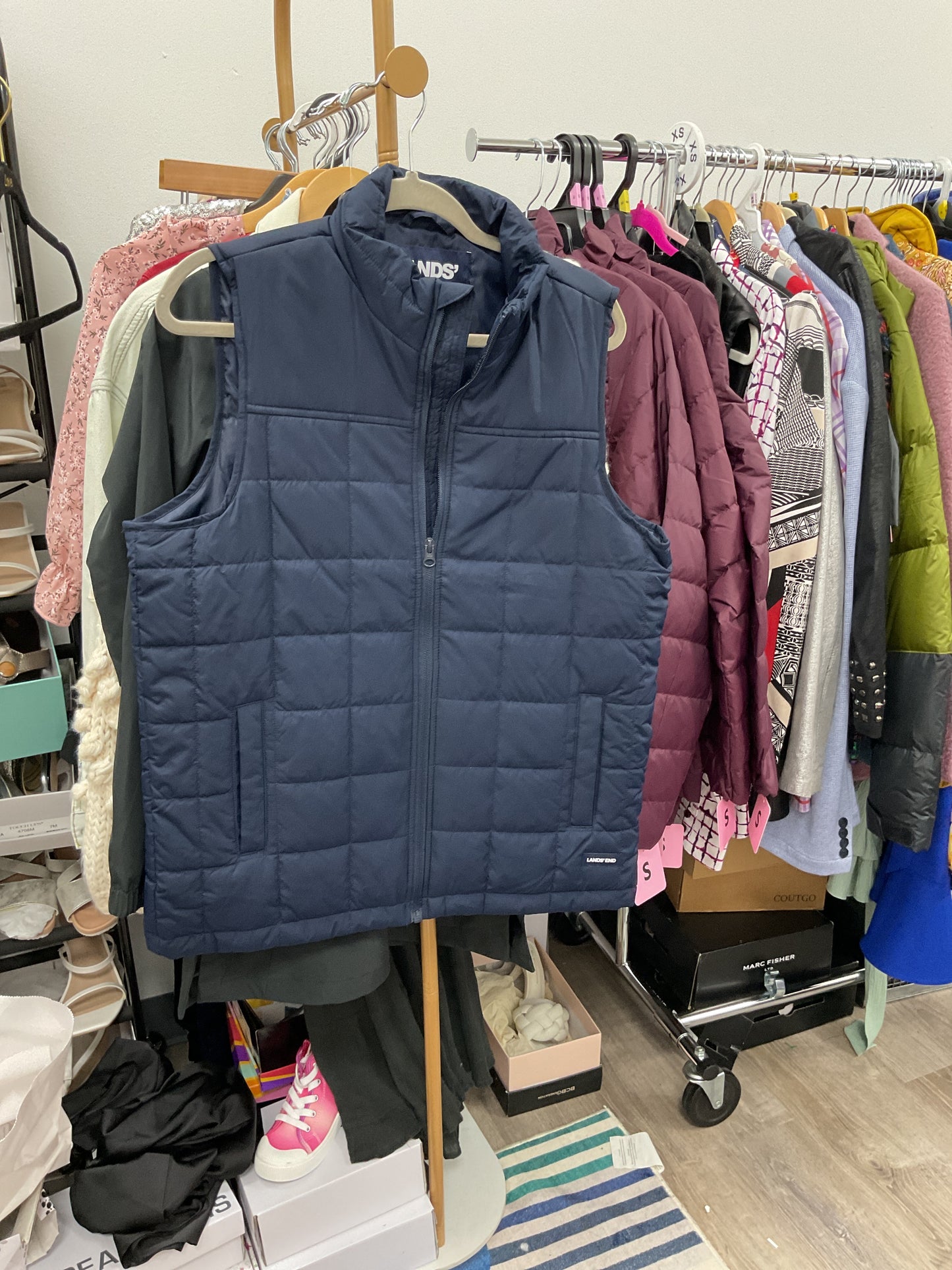 X land end blue vest size S man 34-36