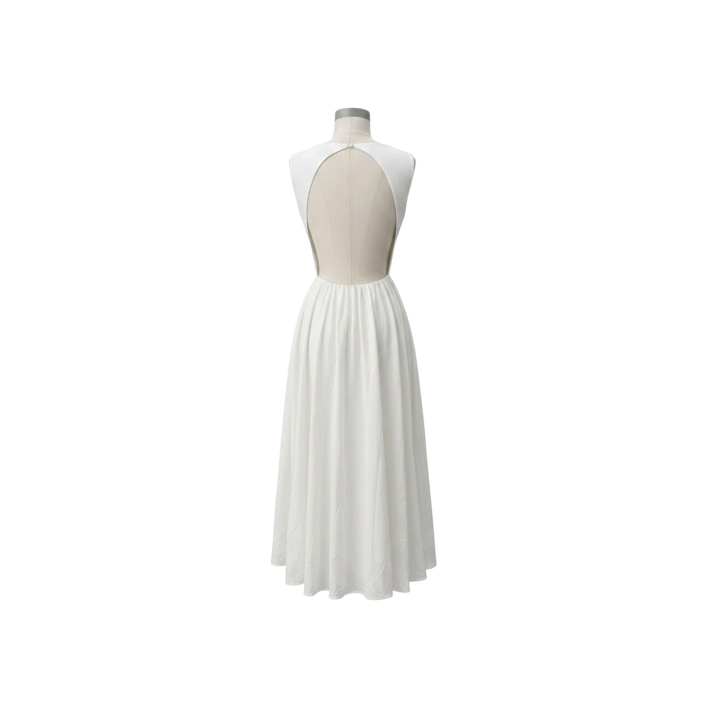 Maxi Flowy White Sundress Size XS- Kutumai - NWT