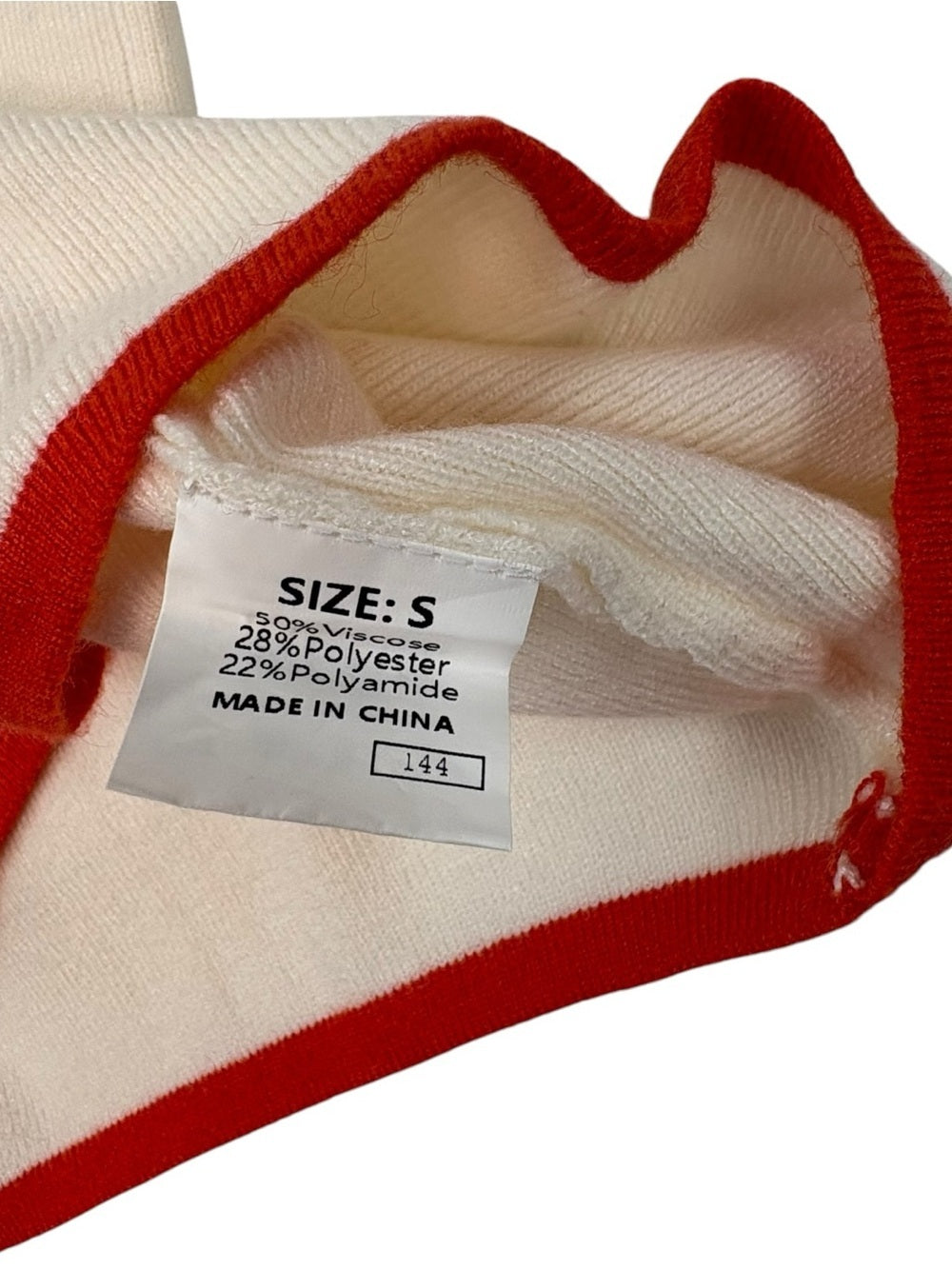 Dokotoo Chic Cream Tank Top with Orange Trim size Small and Medium NWT