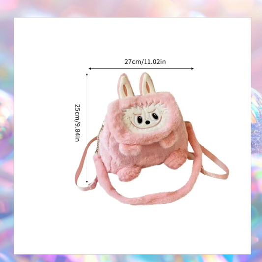Labubu plush backpack crossbody bag