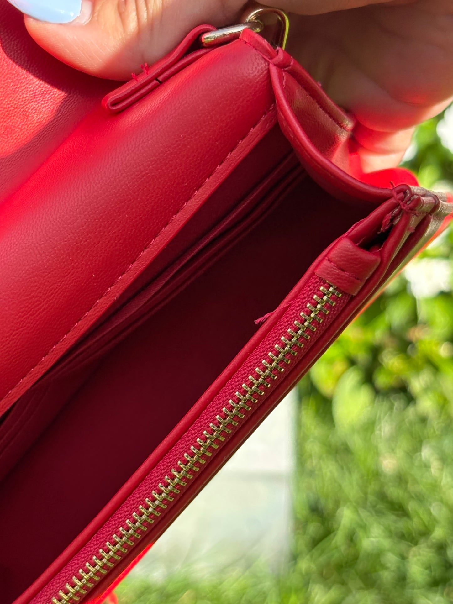 Valentino Orlandi Quilted Gold Hardware Chain Strap Crossbody Bag.
