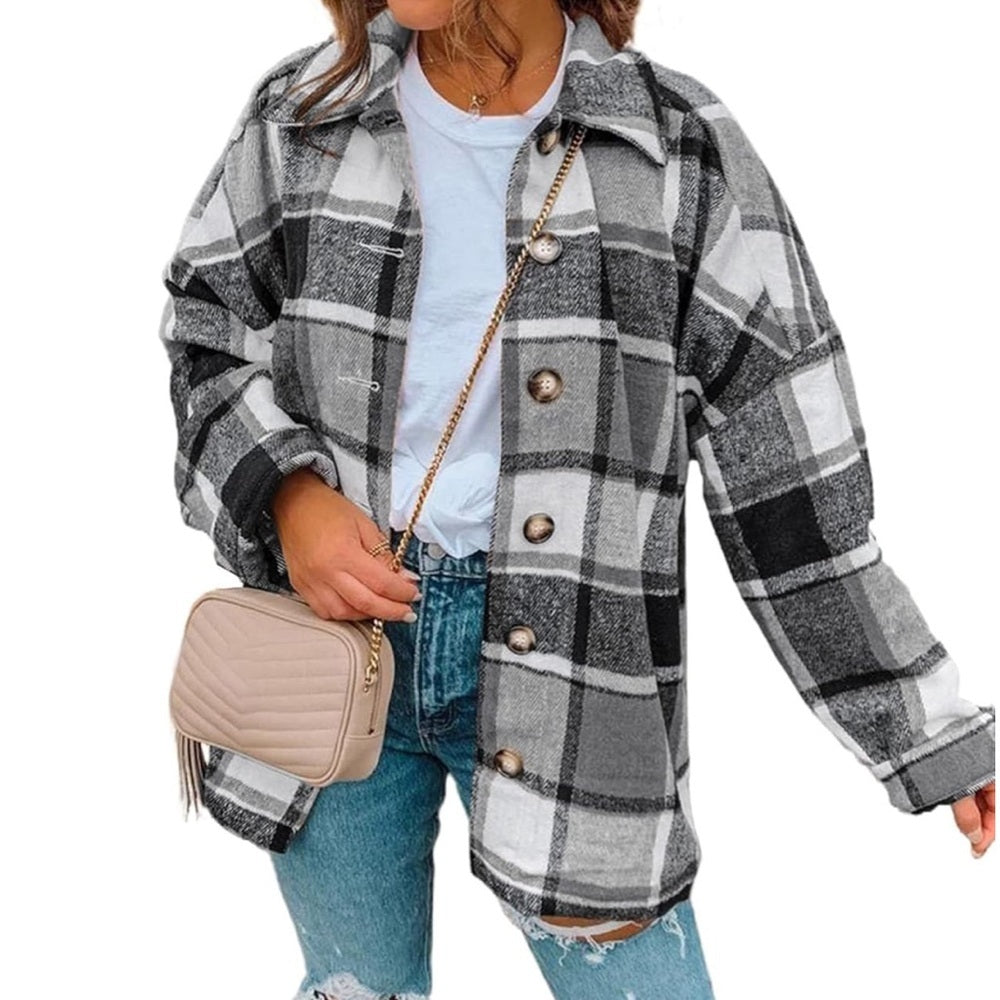 PRETTYGARDEN Women's Fall Clothes Plaid Shacket Jacket size XXL NWT