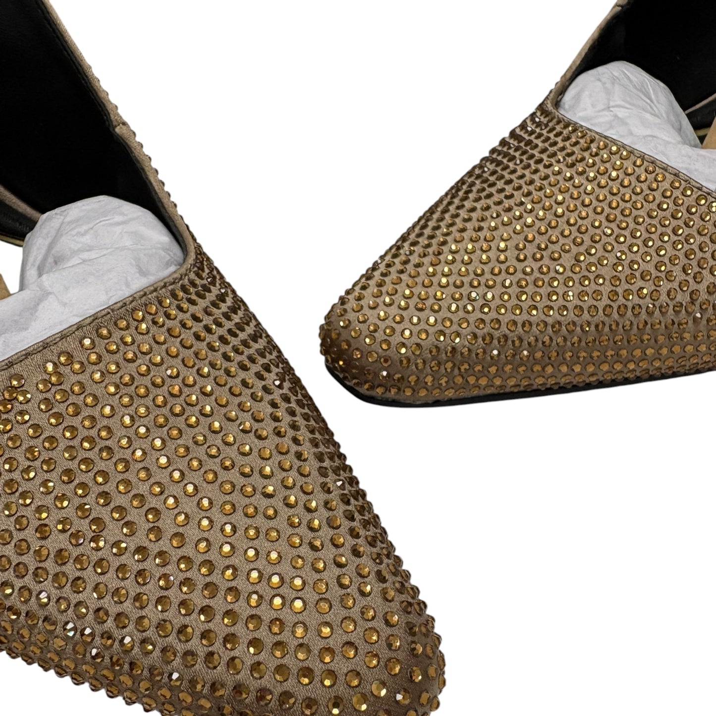 Kenneth Cole Quinnly Sling Crystal Pump – Shitake Gold | Size 6.5 | New in Box