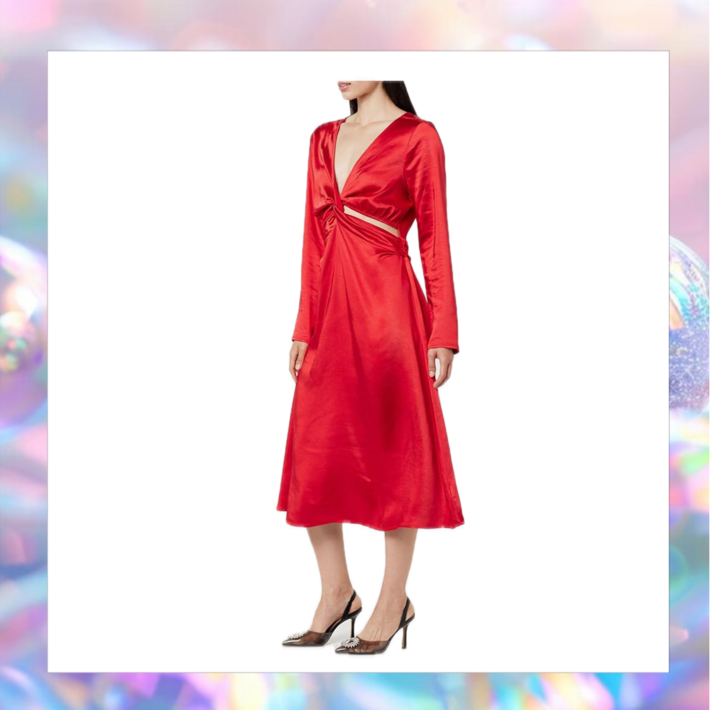 Long Vibrant Red Dress - The Drop