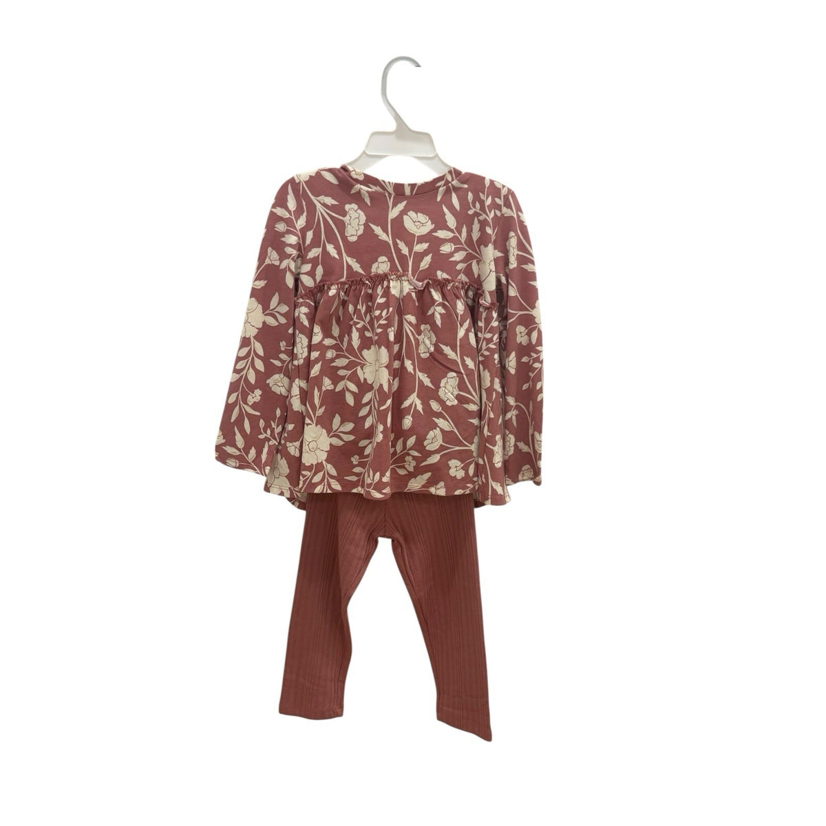 Member’s Mark Girls Sz 4T Pink Floral Top Leggings Set NWT