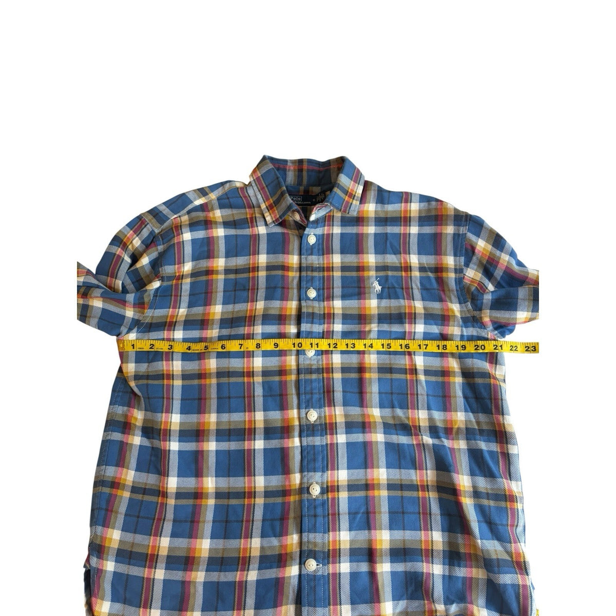 Polo Ralph Lauren Women’s Relaxed Fit Plaid Cotton Shirt Size 10 Pony Logo Preloved