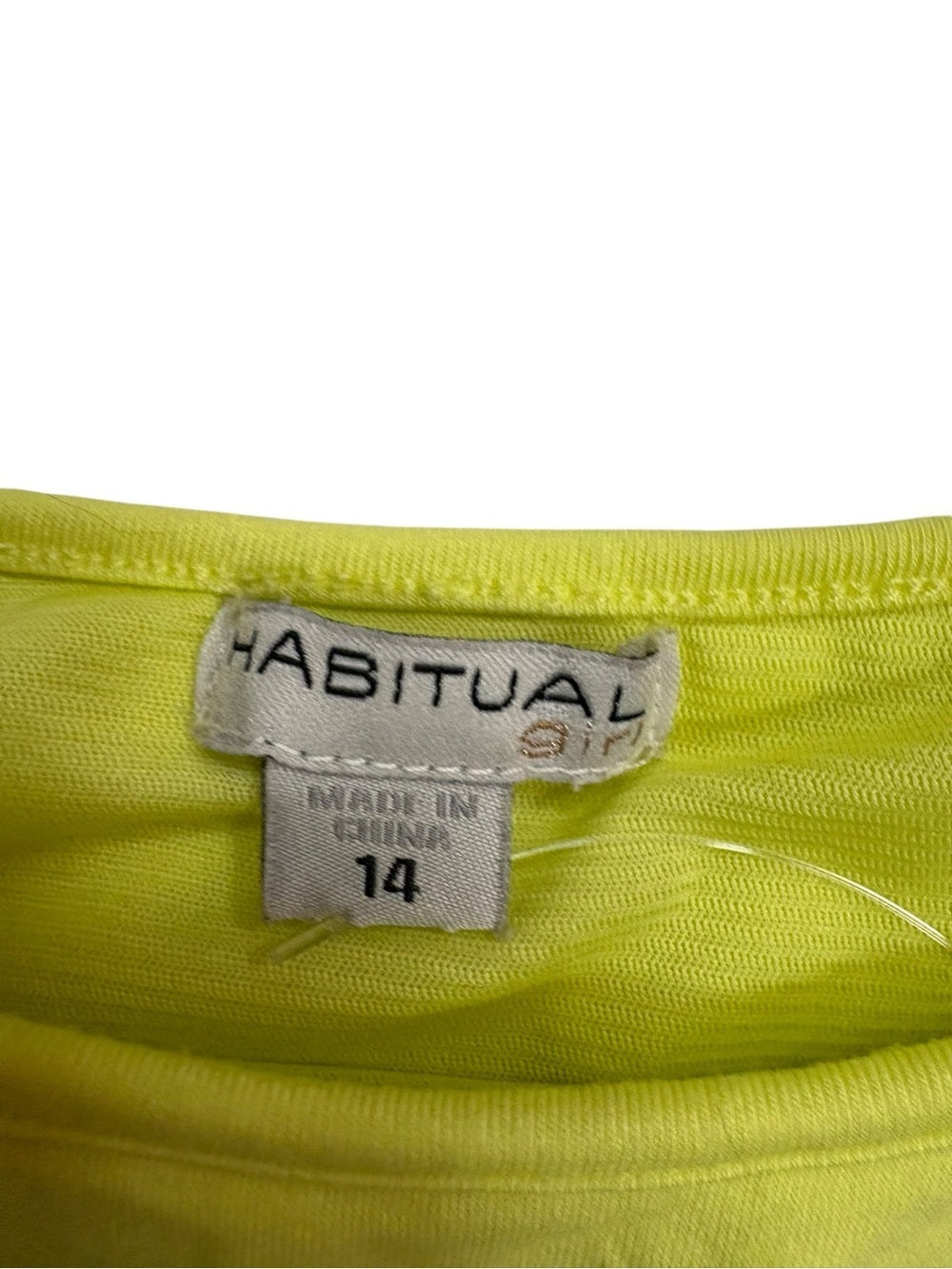 Habitual Girl Neon Yellow Tassle Scoop Neck High Low Summer Dress Size 14 Preloved