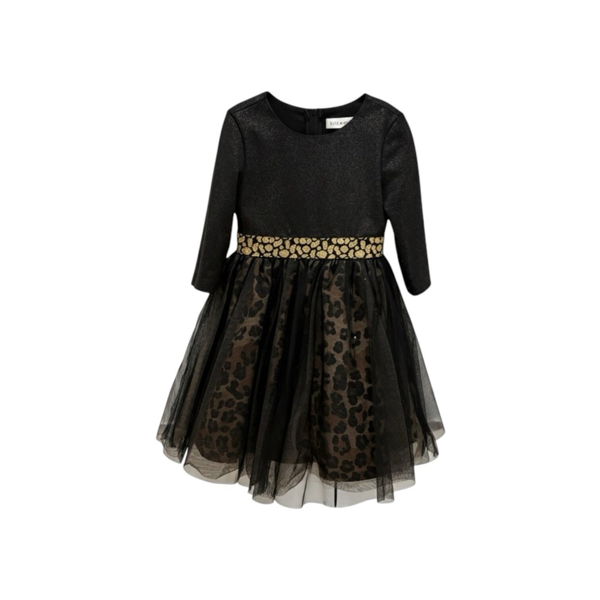 Angels by Us Angels Girls Sz S Black Glitter Leopard Tulle Party Dress Preloved