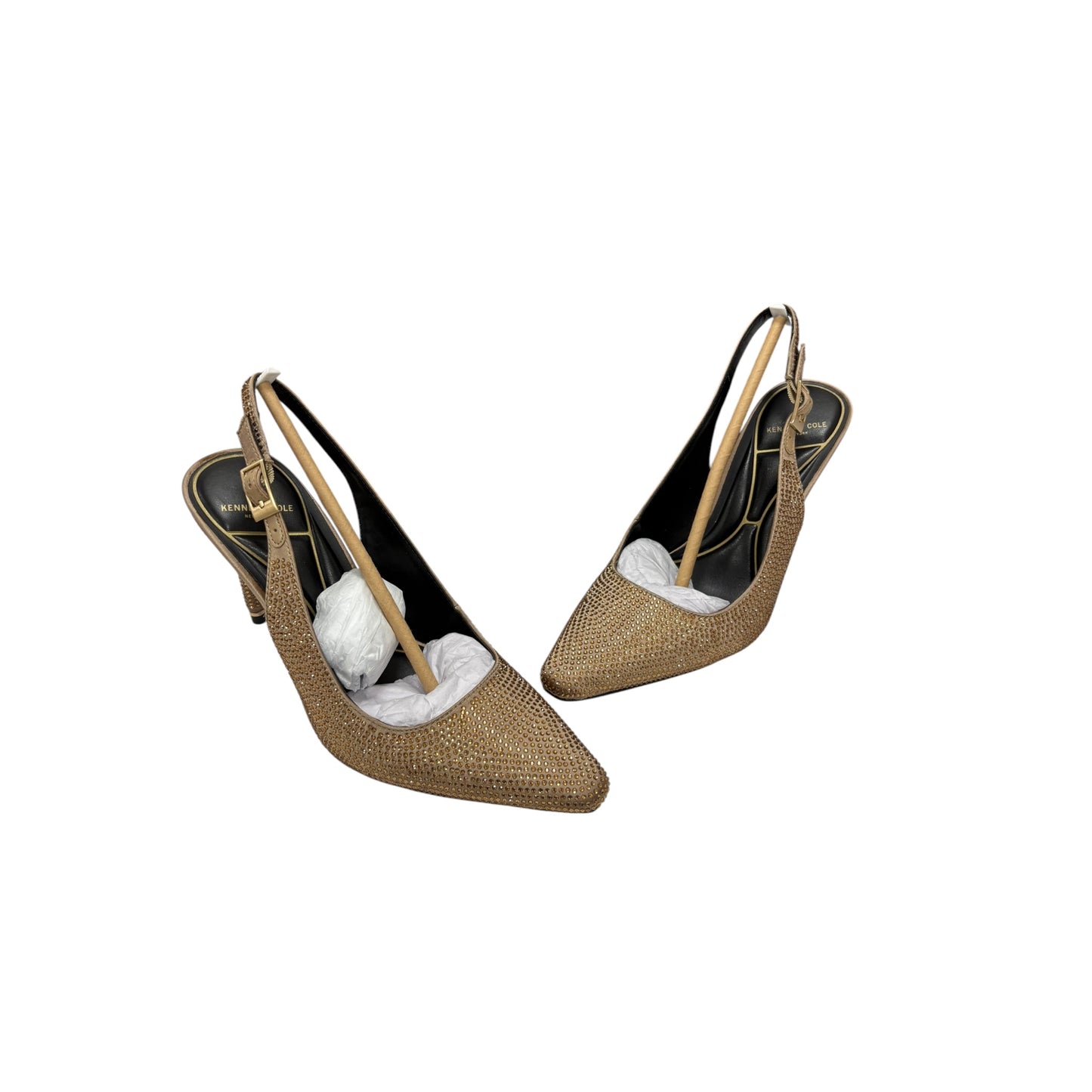 Kenneth Cole Quinnly Sling Crystal Pump – Shitake Gold | Size 6.5 | New in Box