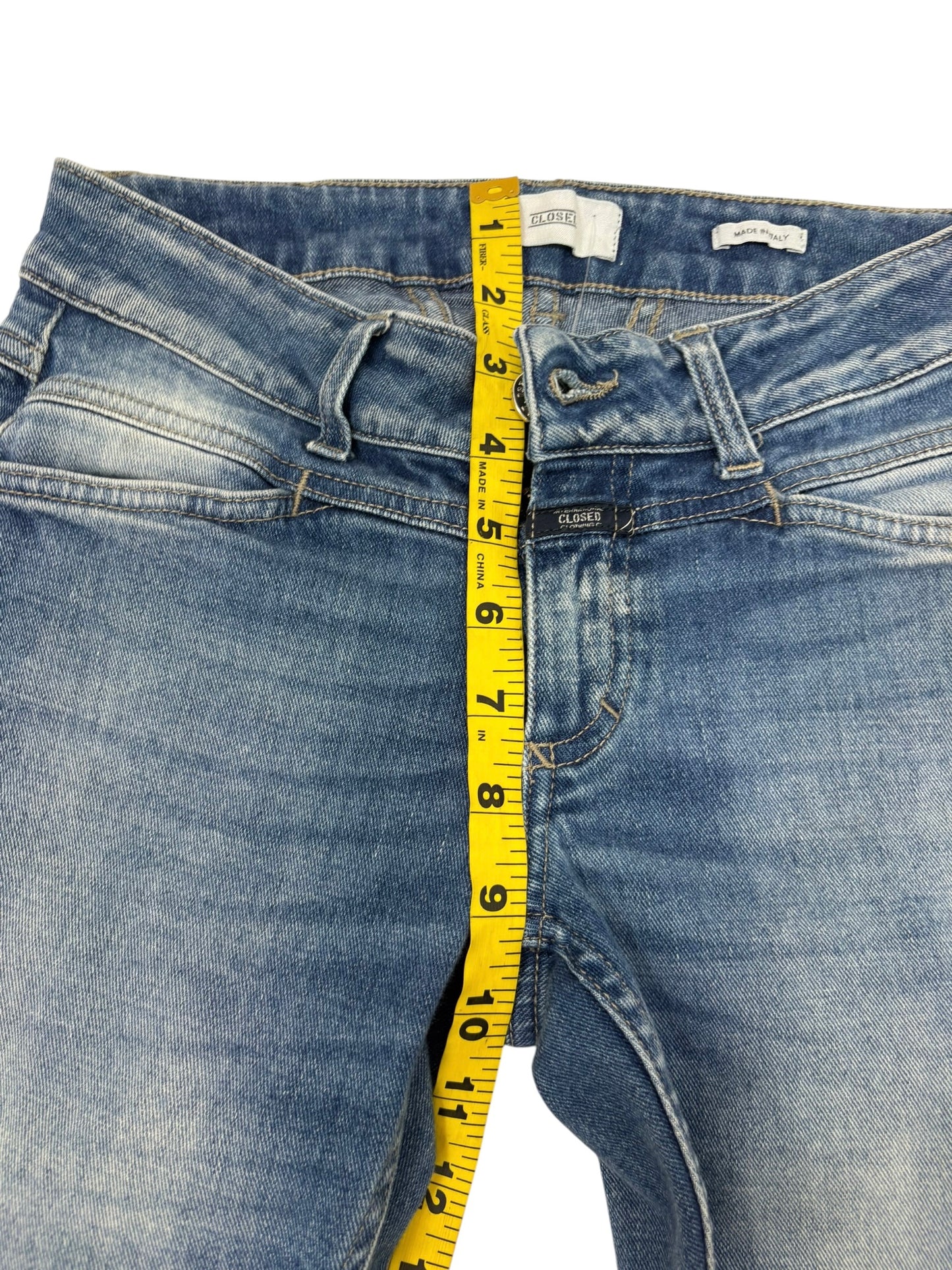 Closed Jeans Women’s Size 24 Medium Wash Straight Leg Candiani Italian Denim Preloved