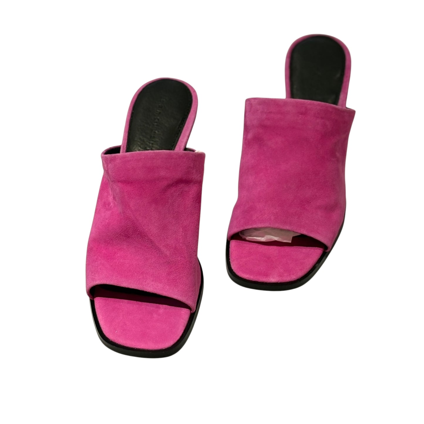 Sanctuary Women’s Breezy Heeled Mule Sandal – Size 6 | Fuchsia Suede | New Without Box