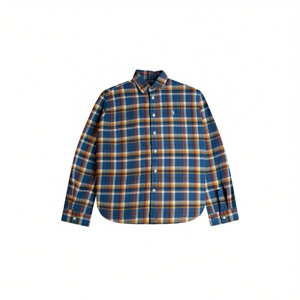 Polo Ralph Lauren Women’s Relaxed Fit Plaid Cotton Shirt Size 10 Pony Logo Preloved