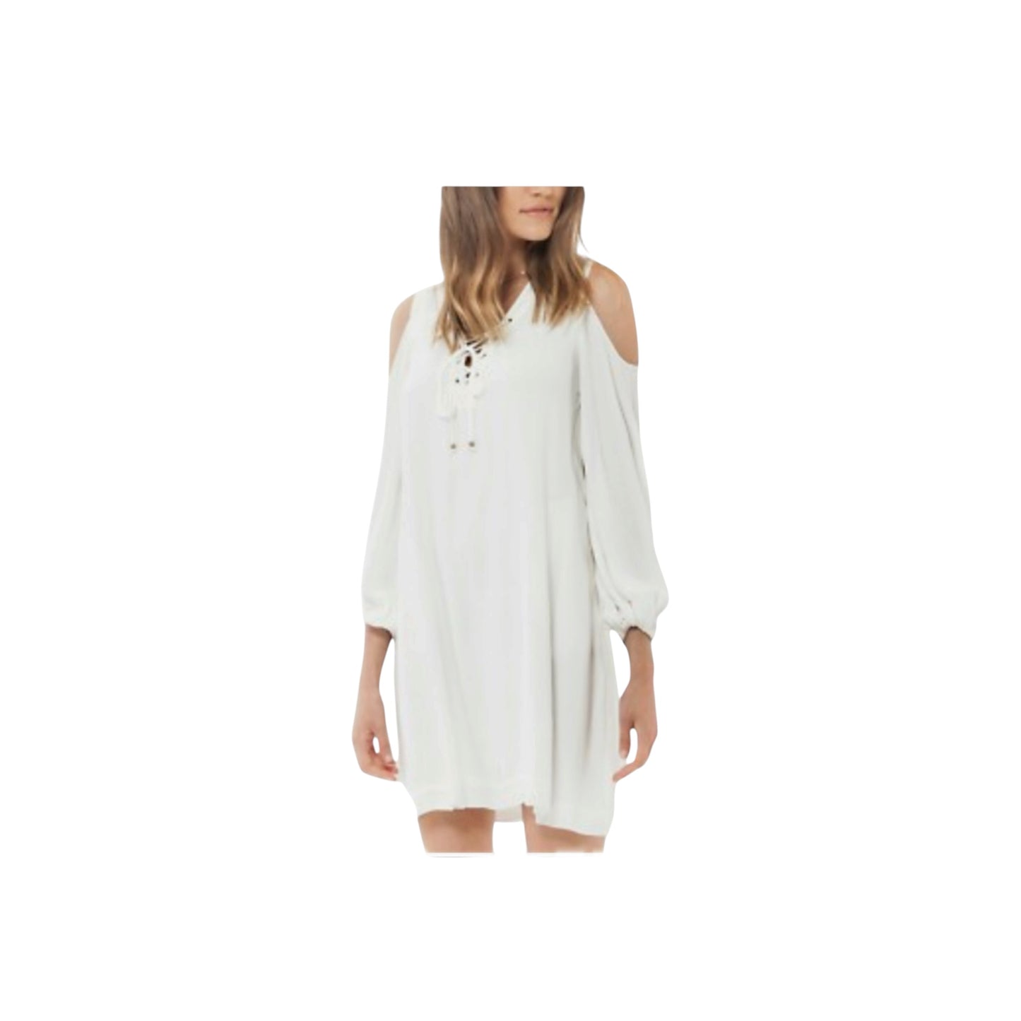 Hale Bob Cold Shoulder Long Sleeve Dress