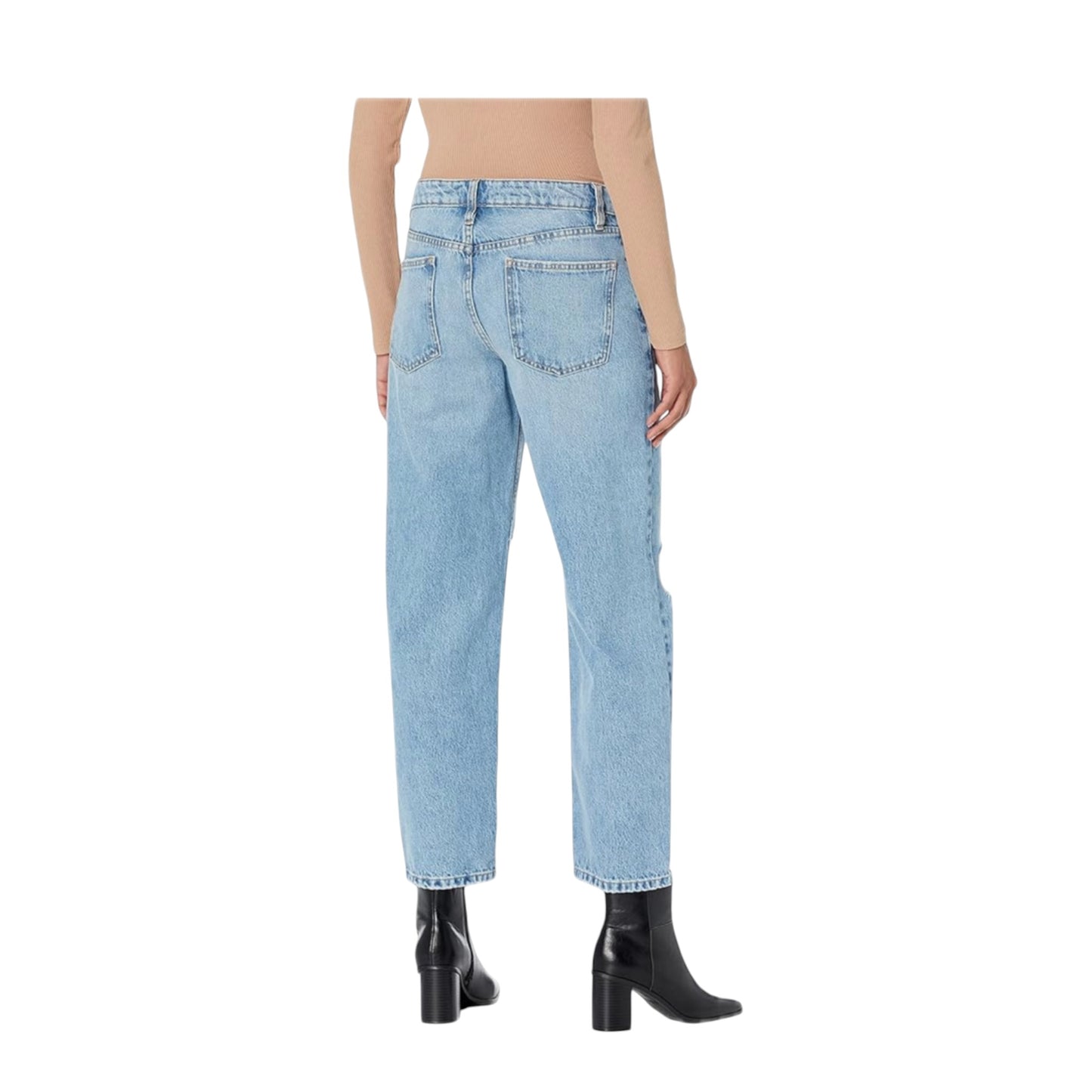 Luca High-Rise Distressed Loose Straight-Fit