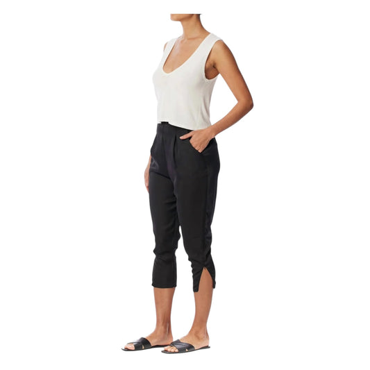 LBLC The Label Brie Vegan Silk Pleated Pants