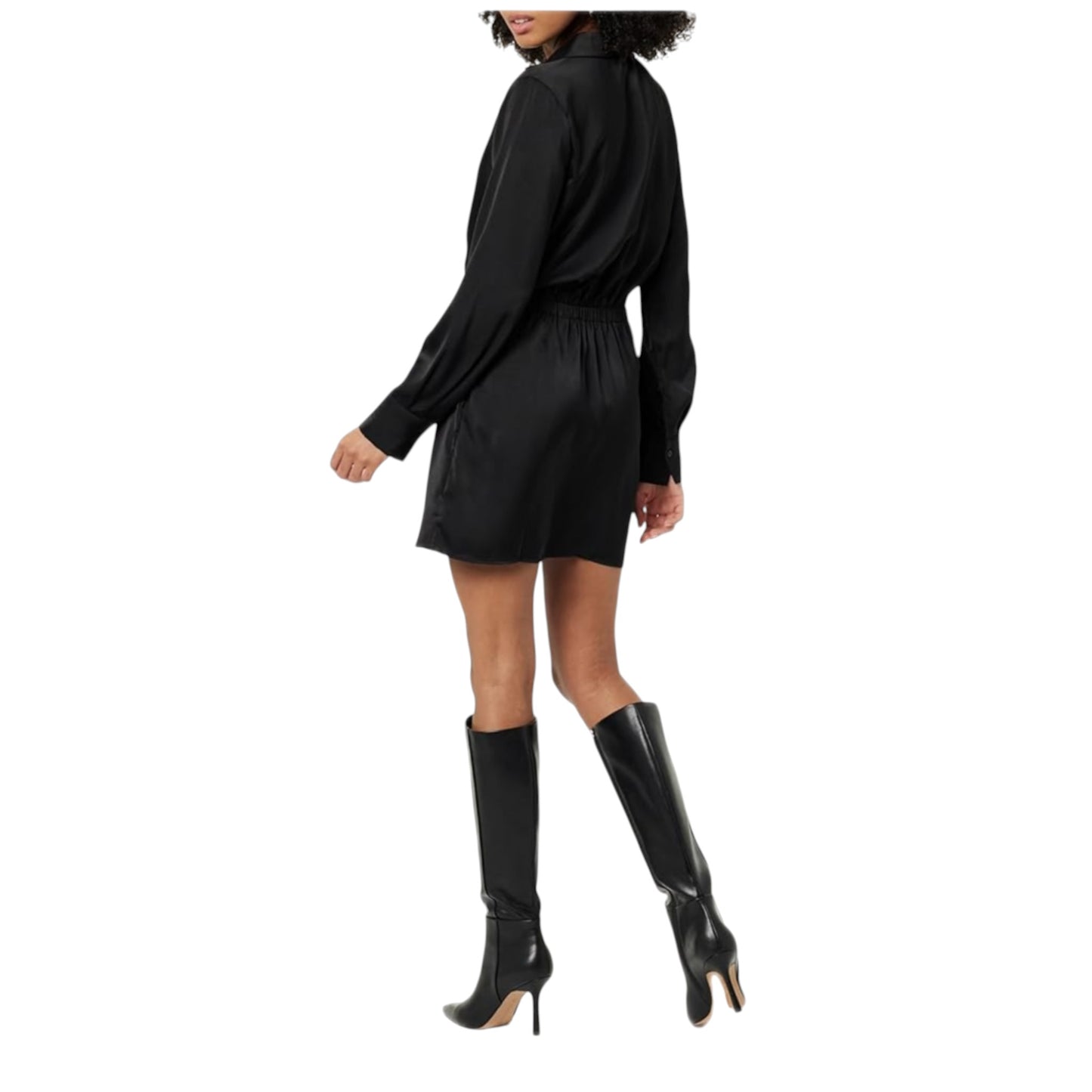 The Drop- Mack Silky Wrap Mini Dress
