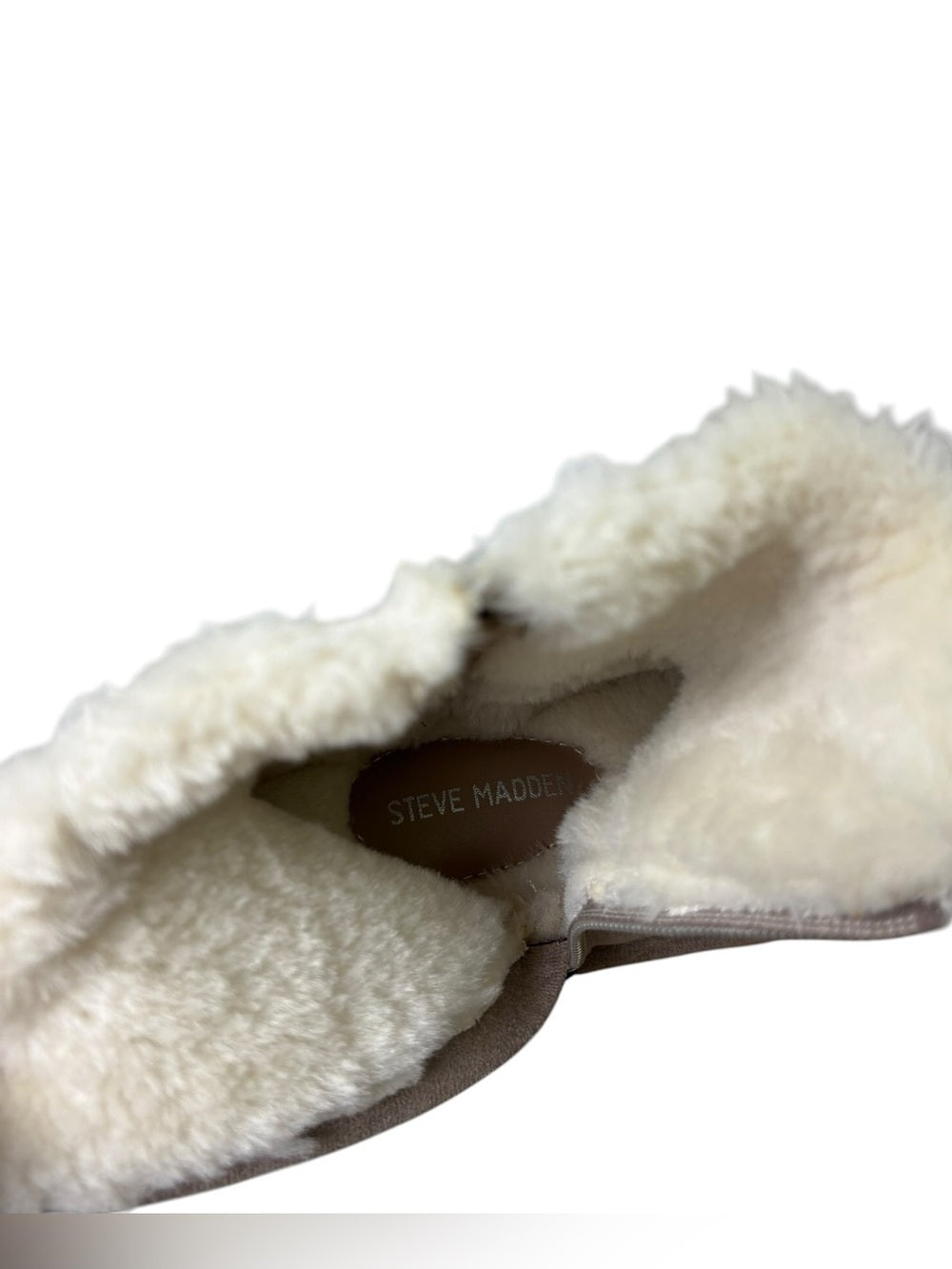 Steve Madden Kids Joakley Boots Taupe Faux Fur Girls Size 2