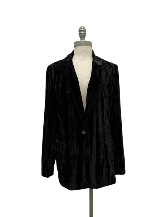 The Drop Luxurious Black Velvet Women's Blazer Size Small NWT