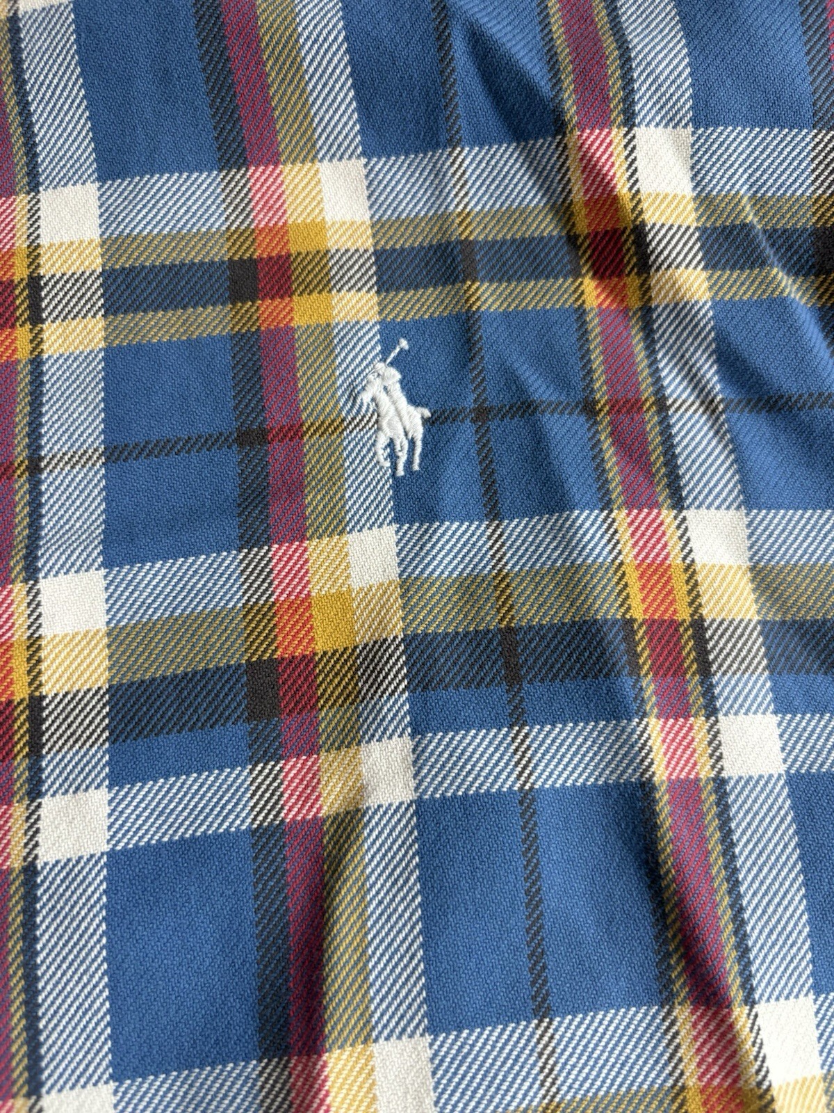 Polo Ralph Lauren Women’s Relaxed Fit Plaid Cotton Shirt Size 10 Pony Logo Preloved