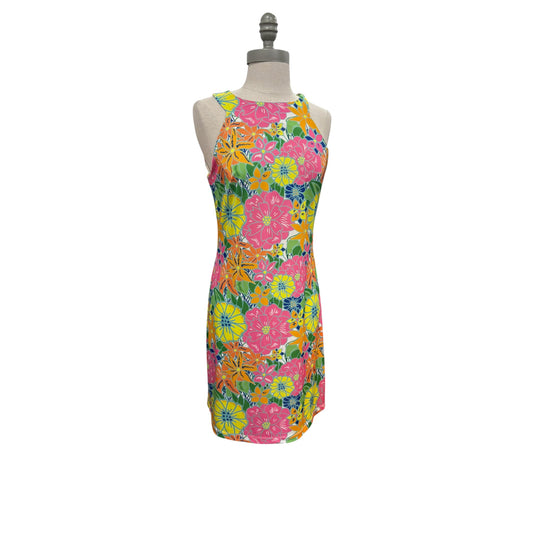 Jean-Pierre Klifa Paris Floral Shift Dress Women’s XS Sleeveless Tropical Stretch Preloved