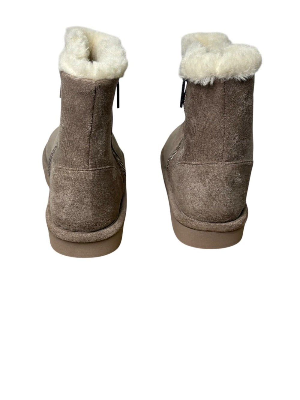 Steve Madden Kids Joakley Boots Taupe Faux Fur Girls Size 2